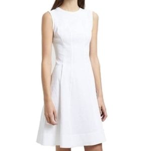 Theory Optic White Modern Tea Dress